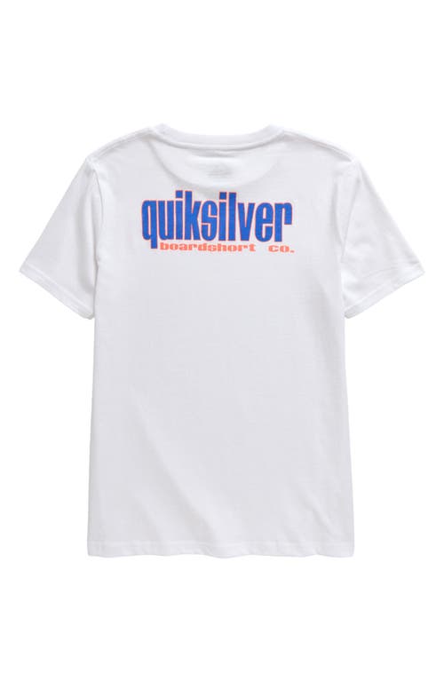 Shop Quiksilver Kids' Three Tree Logo Graphic T-shirt In White