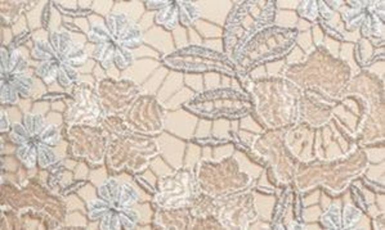 Xscape Women's Embroidered Floral Lace Boat-neck Gown In Rose/ Gold