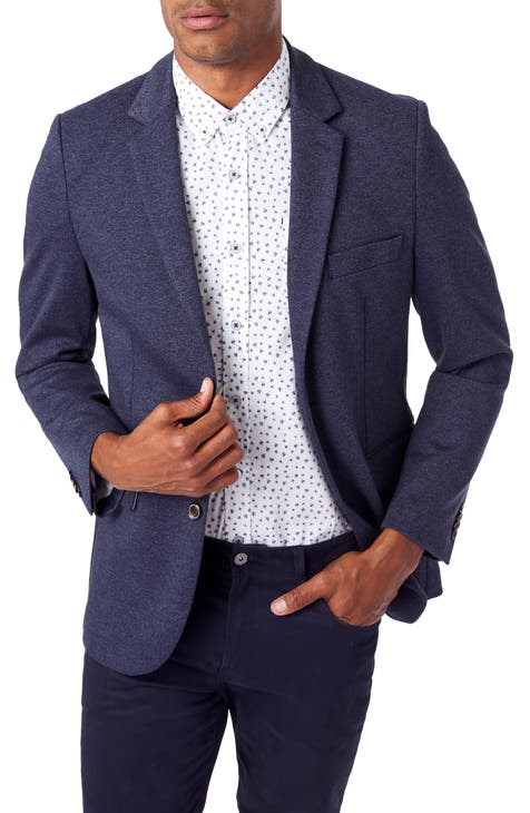 Blue Sports Blazer with Meticulously Detailed