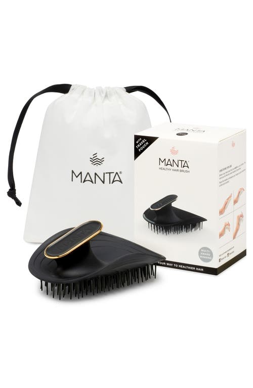 Shop Manta Healthy Hair Brush In Black