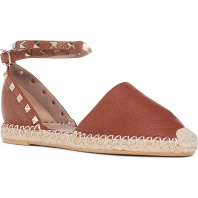 Valentino Garavani Rockstud Espadrille Flat, Brown