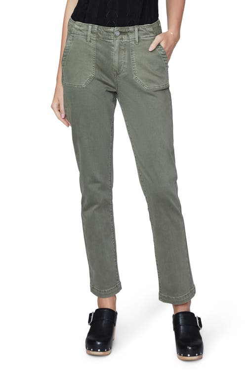 PAIGE Mayslie Ankle Straight Leg Pants in Vintage Ivy Green at Nordstrom, Size 32