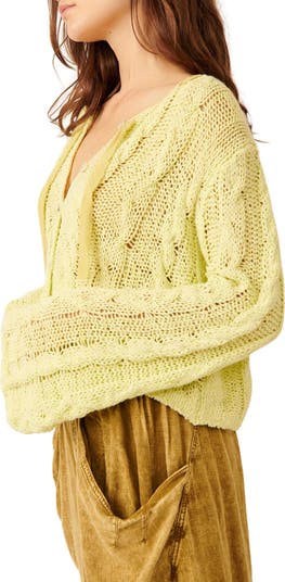 Free people shop yellow cardigan