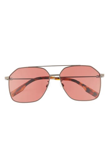 Mcq By Alexander Mcqueen Mcq 59mm Aviator Sunglasses In Ruthenium Ruthenium Violet