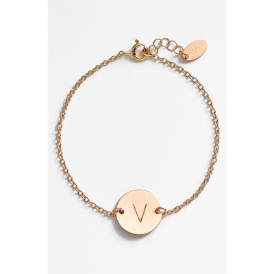 Nashelle 14K-Gold Fill Initial Disc Bracelet