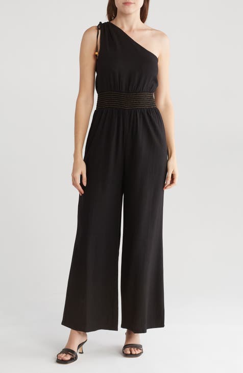 One Shoulder Wide Leg Jumpsuit