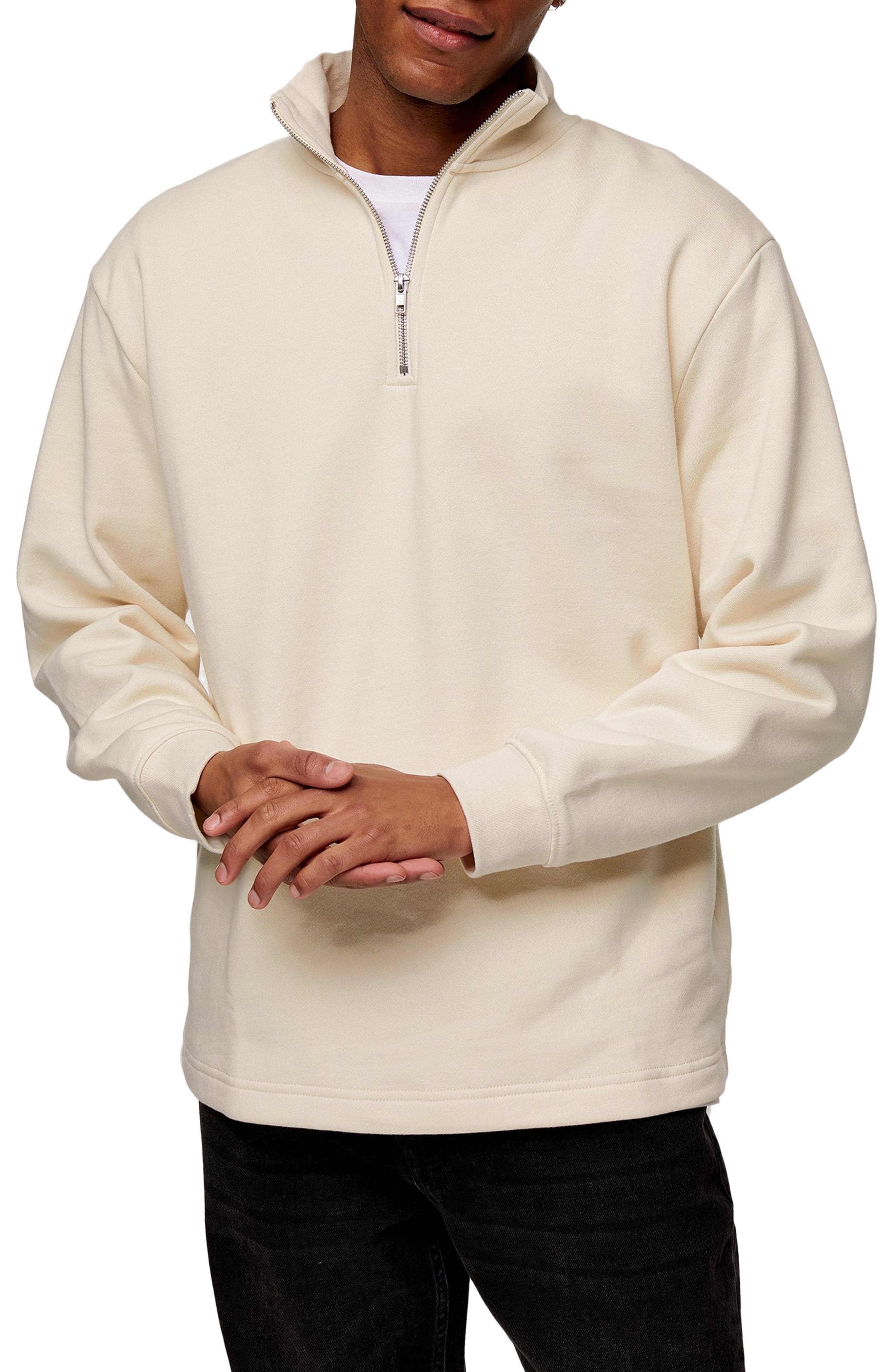 cream quarter zip fleece