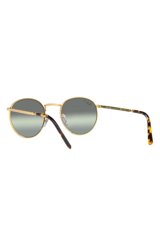 Ray Ban New Round 50mm Gradient Polarized Phantos Sunglasses In Green Gold