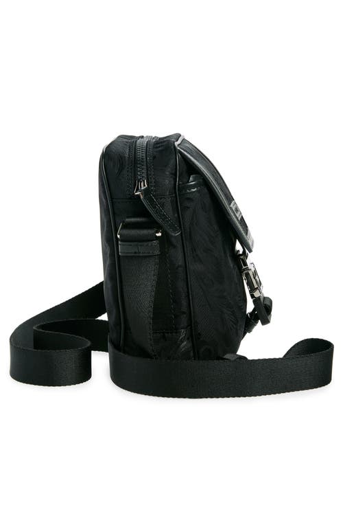 Versace Messenger Crossbody Bag In Black-ruthenium