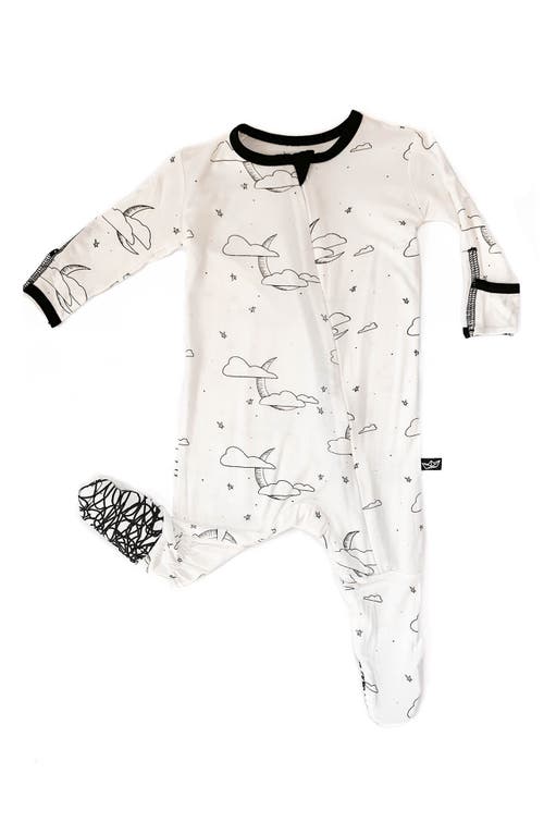 Peregrinewear Peregrine Kidswear Print Fitted One-piece Pajamas In Neutral