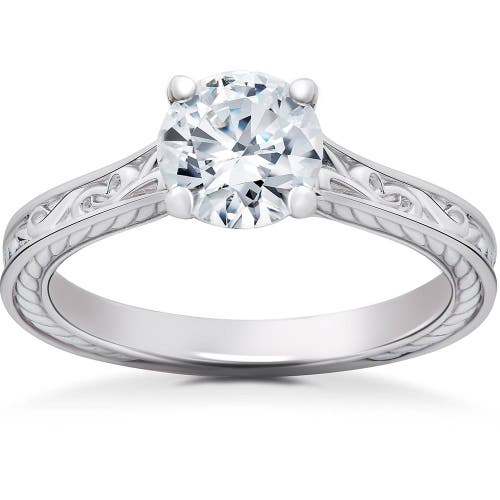 Bliss Diamond 1 1/4ct Round Vintage Solitaire Lab Grown Diamond Engagement Ring 14k Gold In 14k Rose Gold