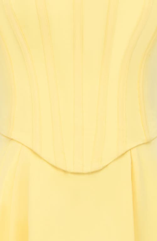 House Of Cb Clarabelle Corset Bodice Pima Cotton Blend Cocktail Dress In Light Yellow | ModeSens House Of Cb Clarabelle Corset Bodice Pima Cotton Blend Cocktail Dress In Light Yellow | ModeSens