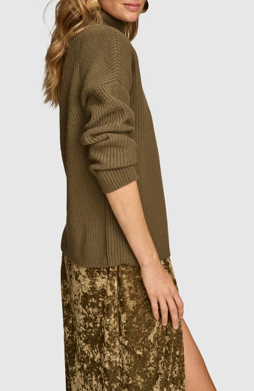 Shop Donna Karan New York Merino Wool & Recycled Cashmere Mock Neck Sweater In Beech