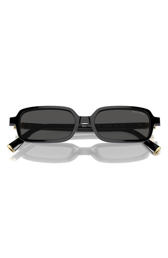 Miu Miu 51mm Rectangular Sunglasses In Dark Grey