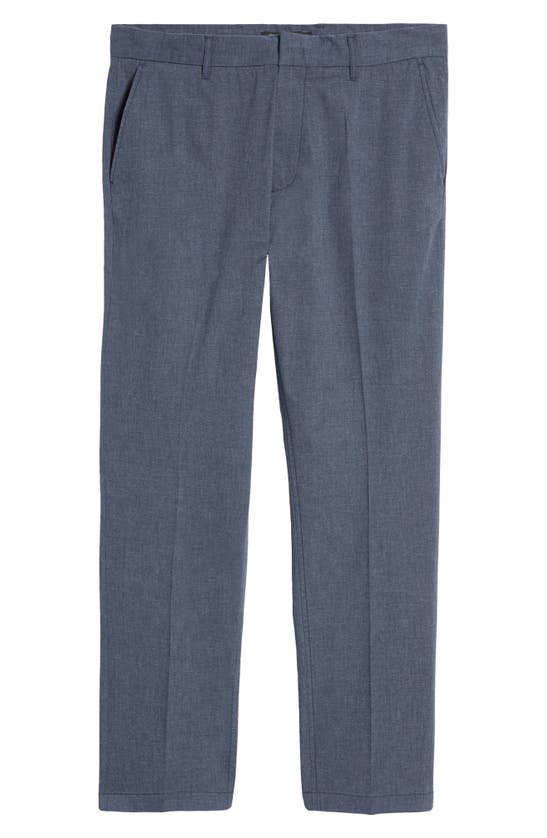 Nordstrom Athletic Fit Coolmax® Flat Front Performance Chino Pants In Navy Heather