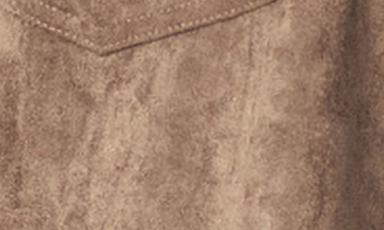 Blanknyc Faux Leather Fringe Trim Jacket In Hot Cocoa