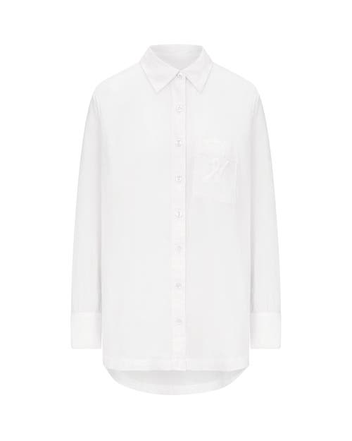 Shop Nudea The Midi Shirt In Cotton White