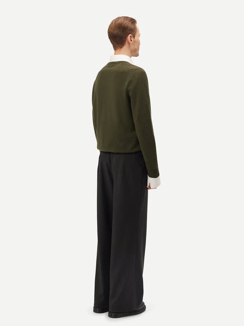 Shop Gobi Cashmere Crew Neck Sweater In Capulet Olive