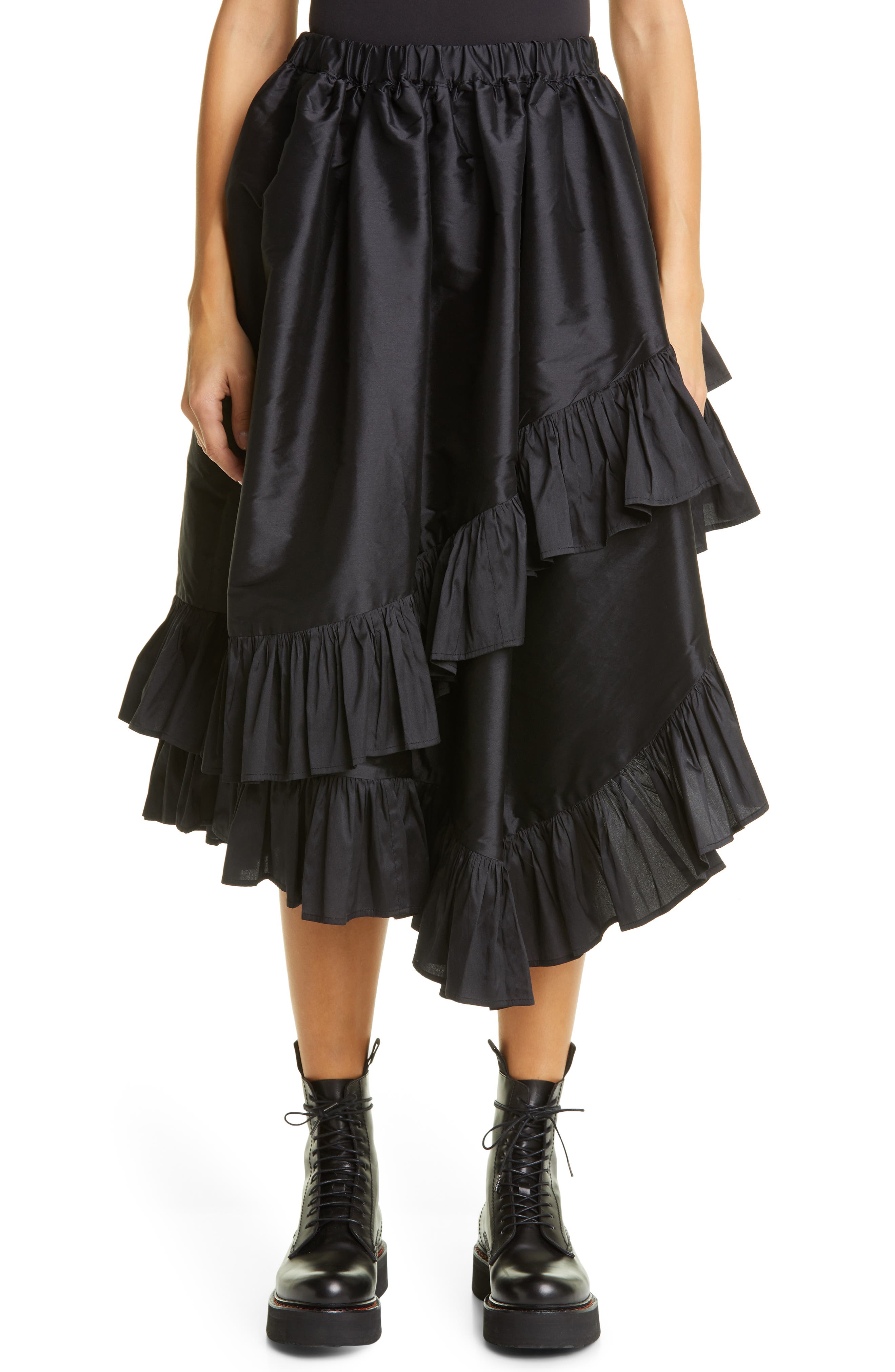 black ruffle skirt easter