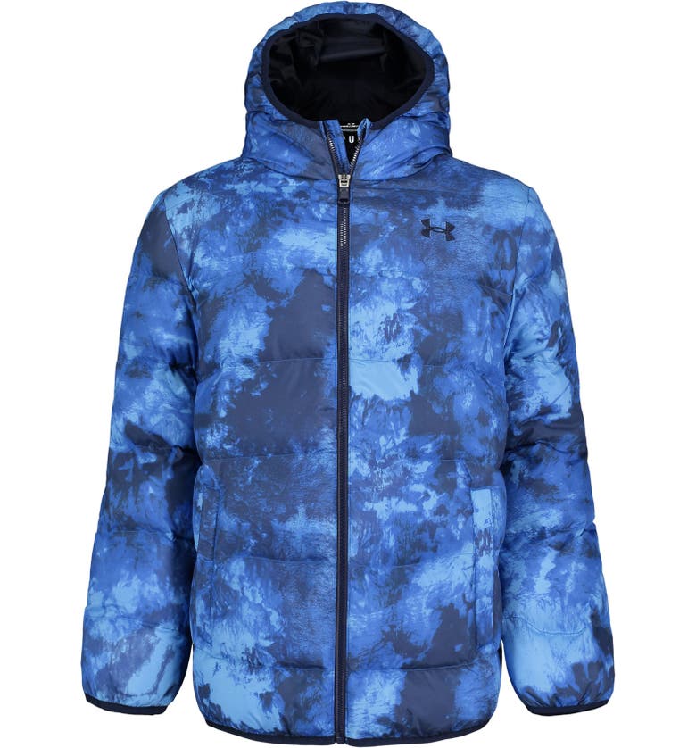 언더아머 Under Armour Kids Pronto Water Repellent Hooded Puffer Jacket_VERSA BLUE