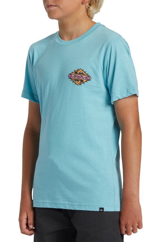 Shop Quiksilver Kids' Rainmaker Bt0 Cotton Graphic T-shirt In Marine Blue