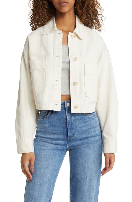 BLANKNYC COTTON TWILL CROP JACKET