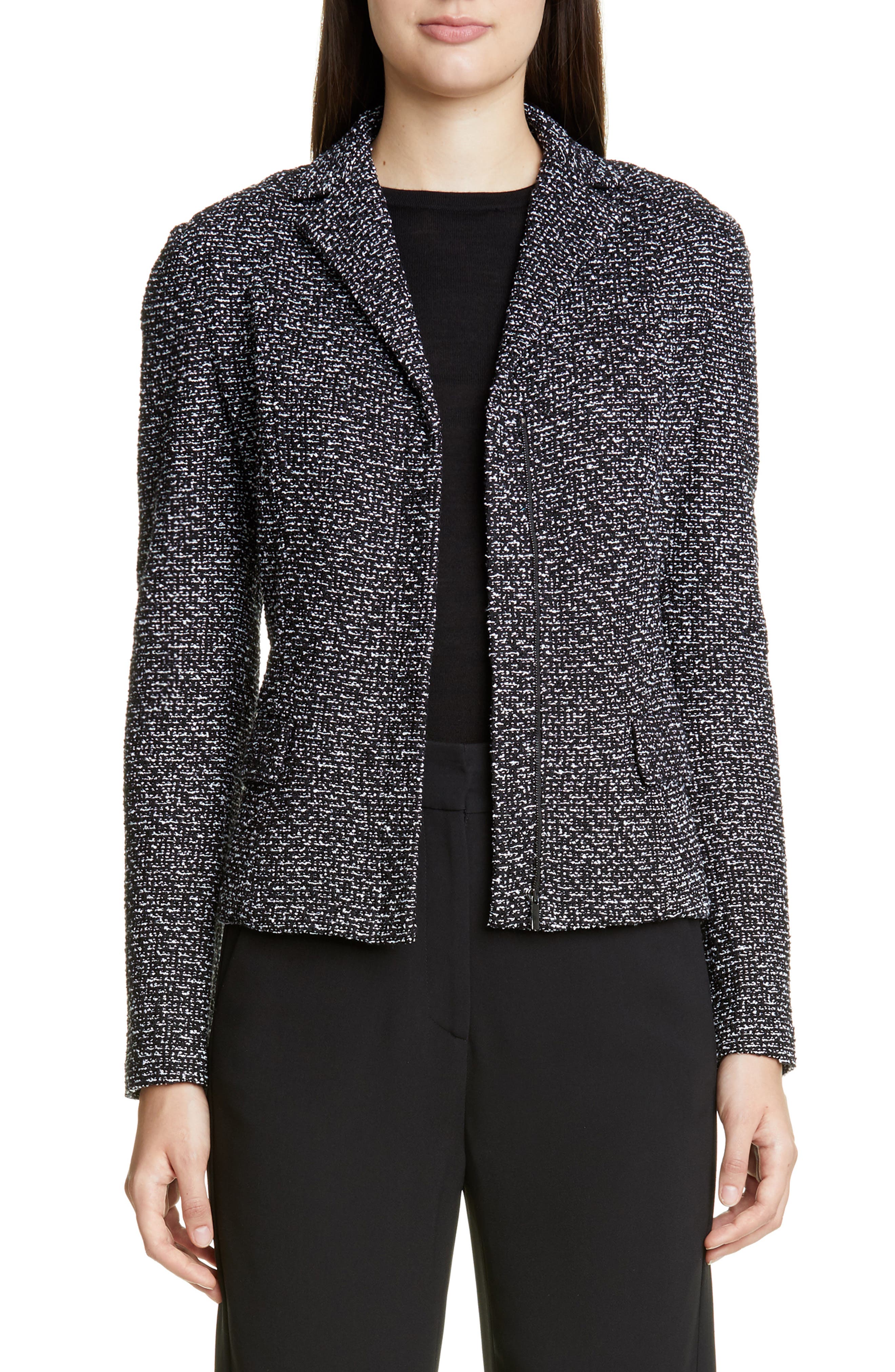 St. John Collection Textured Wool Blend Bouclé Jacket Nordstrom