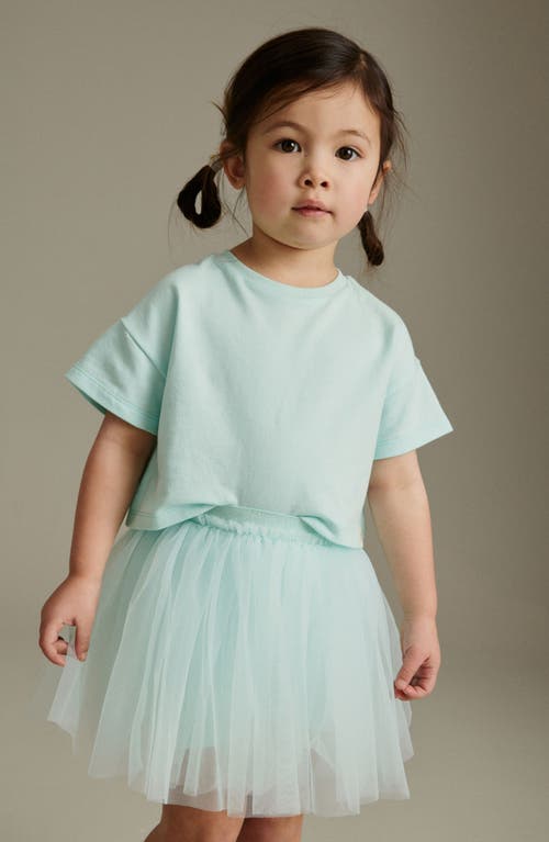 Shop Next Kids' Solid Top & Tutu Skirt Set In Aqua