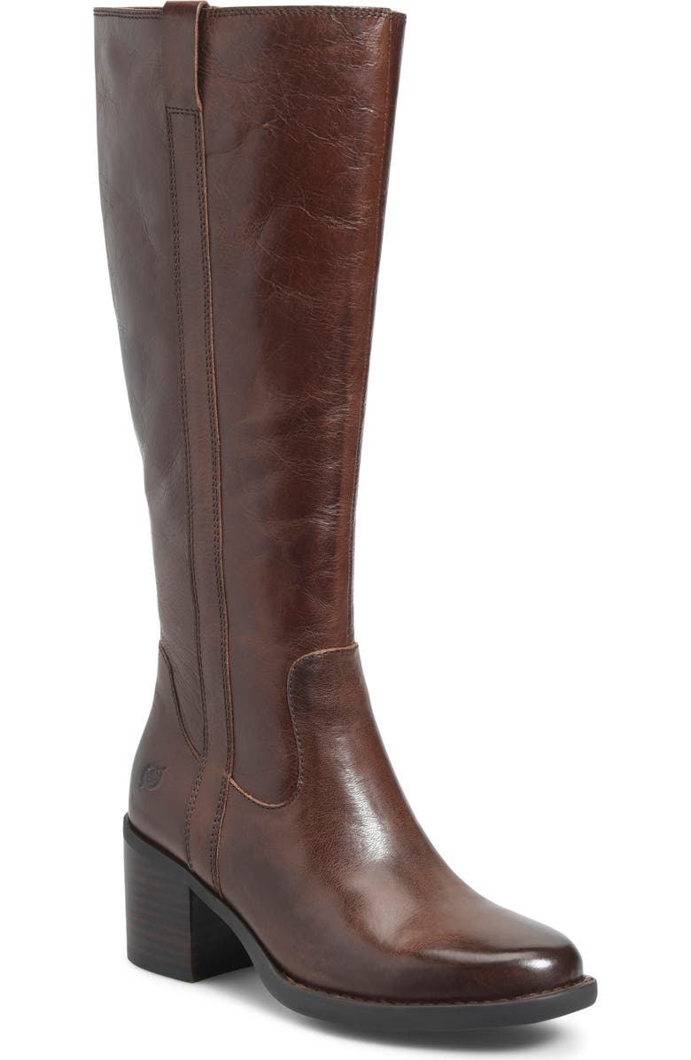 Børn Harding Knee High Boot, Main, color, Brown Leather