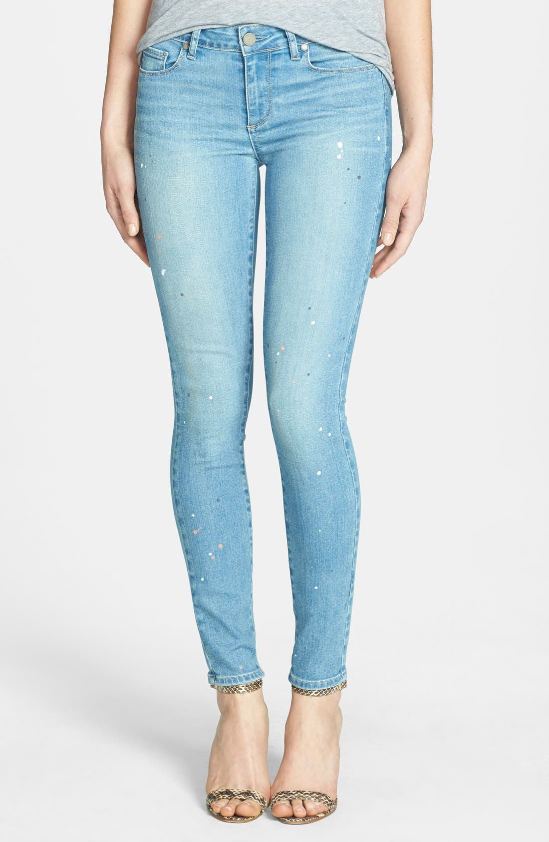 splatter track denim
