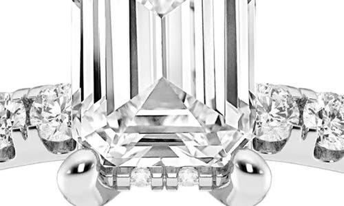 Badgley Mischka Collection Emerald Cut Lab Created Diamond Ring In Platinum