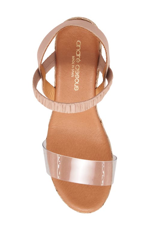 Shop Andre Assous André Assous Alberta Wedge Sandal In Clear/beige