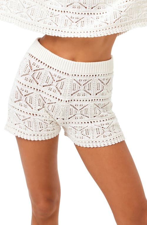 LSPACE Diamond Eye Crochet Cover-Up Shorts Cream at Nordstrom,