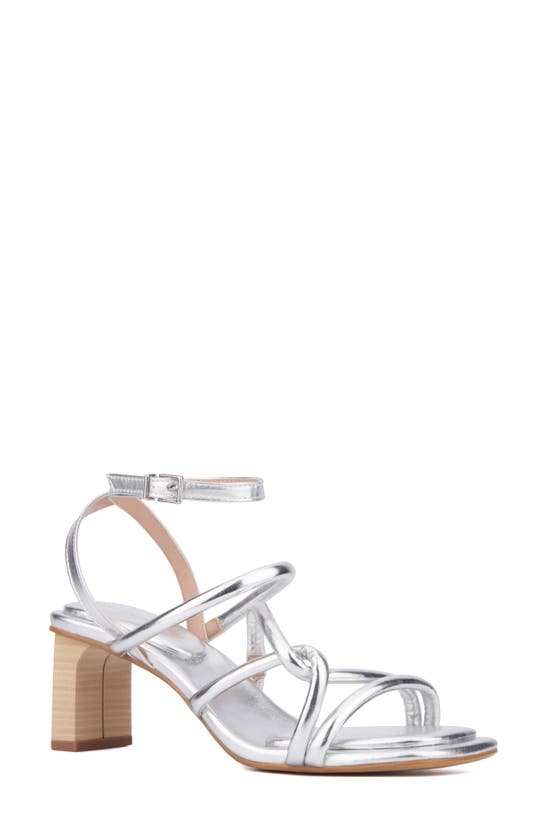 Shop Fashion To Figure Ohara Strappy Block Heel Sandal In Silver