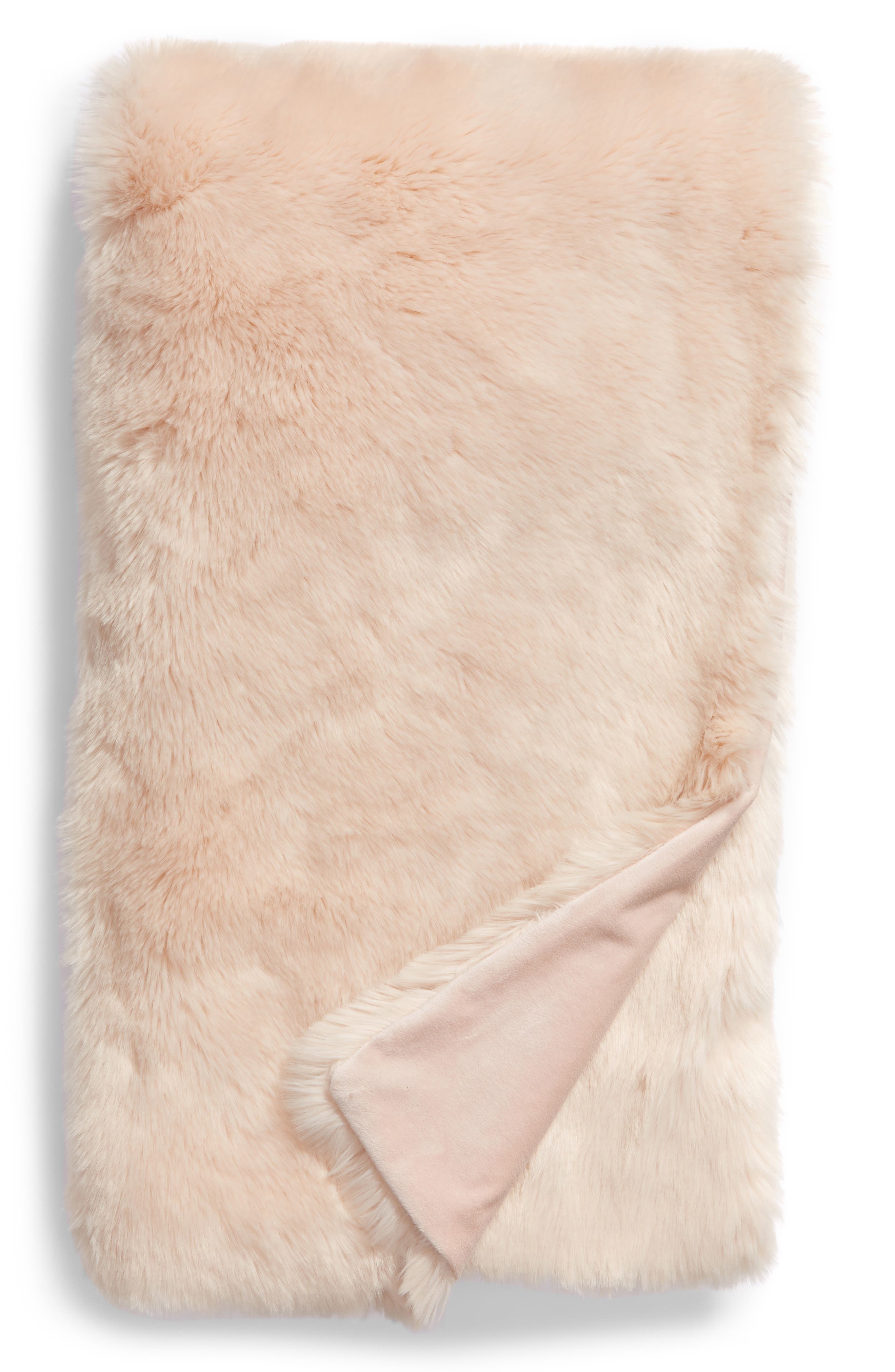 NORDSTROM AT HOME,
                            Cuddle Up Faux Fur Throw Blanket,
                            Alternate thumbnail 117, color,
                            680