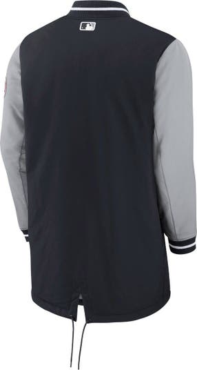 Men's New York Yankees Nike Gray/Navy Game Performance Full-Zip Jacket