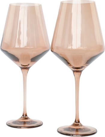 Wine Glasses Drinkware, Holiday Multicolored Metallic Angled