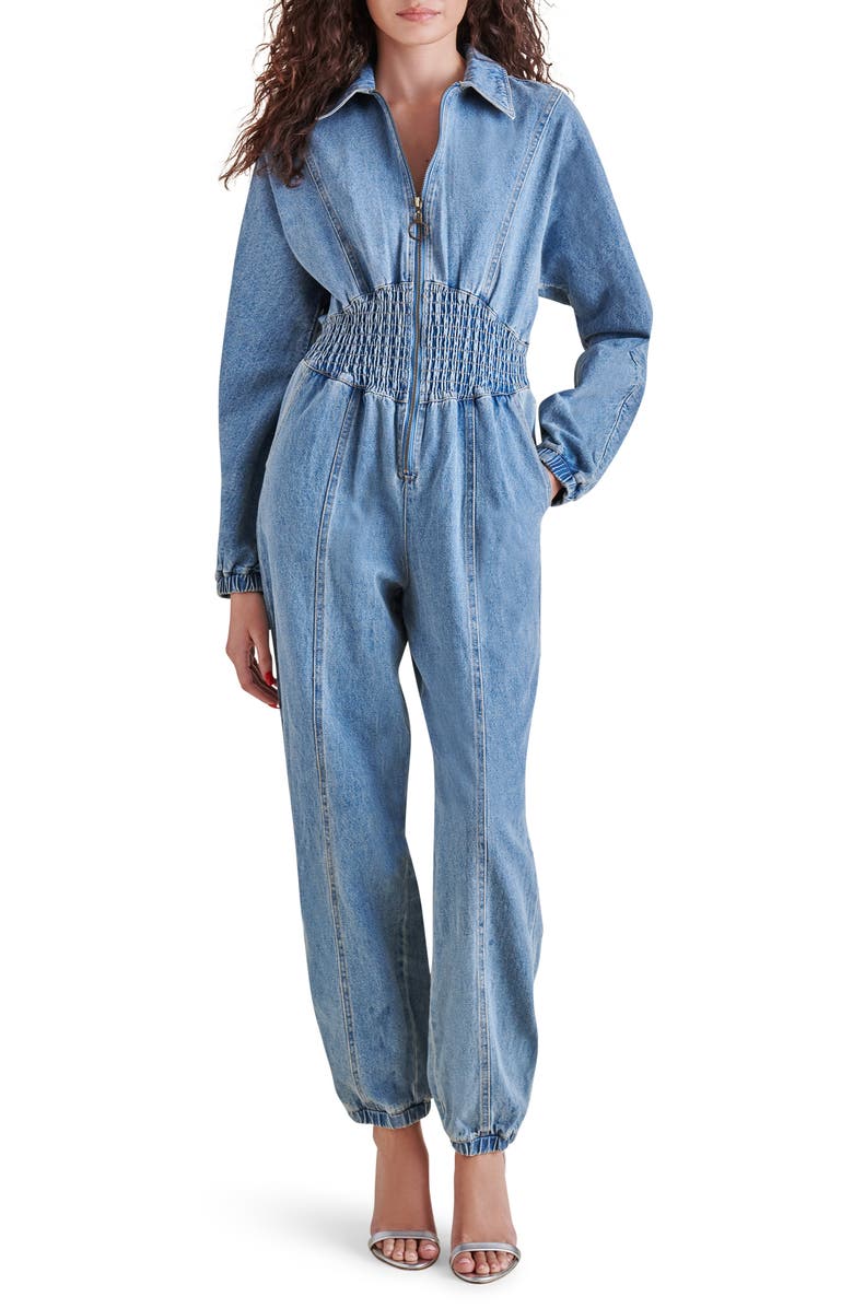 Steve Madden Coya Long Sleeve Denim Jumpsuit | Nordstrom