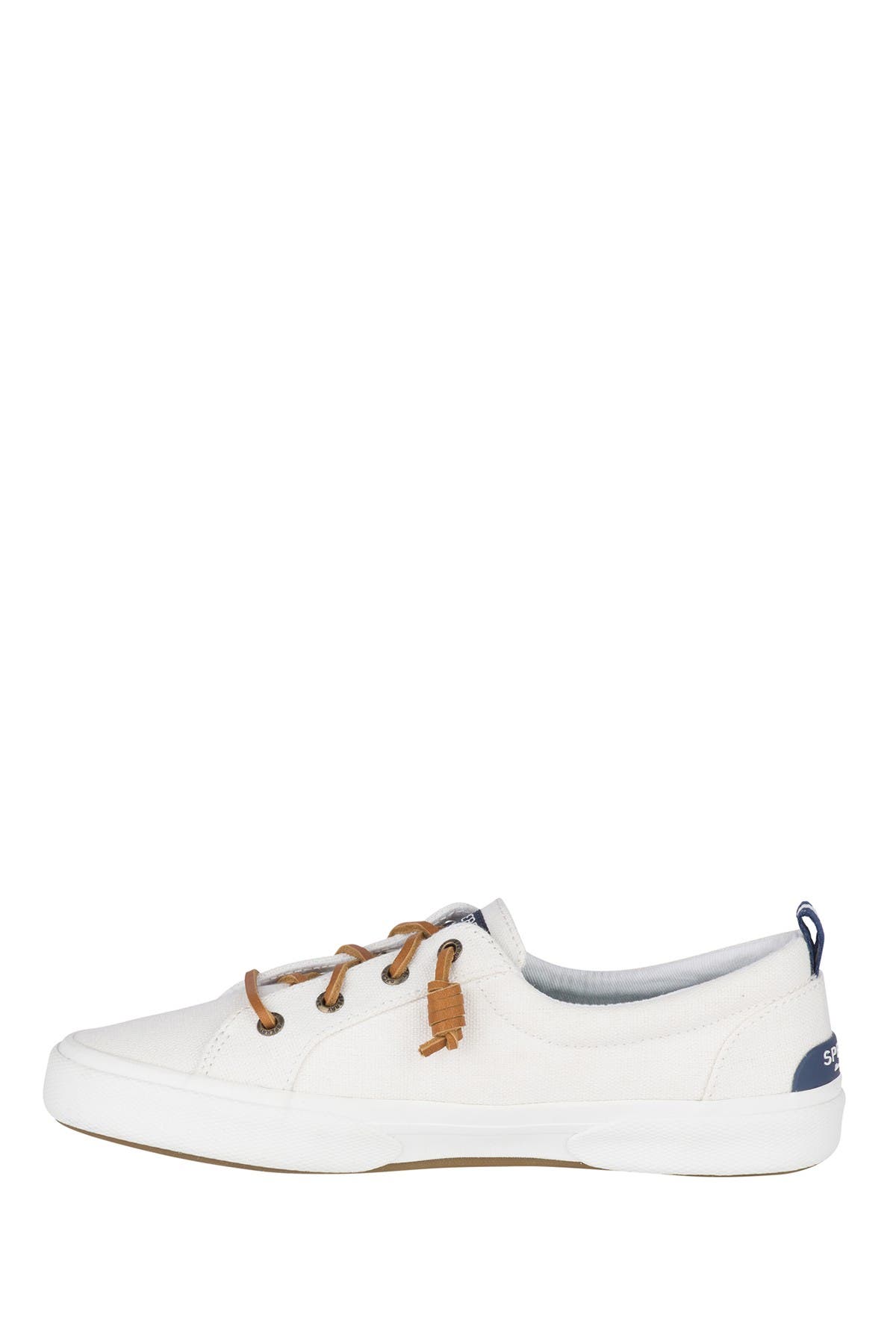 sperry white canvas slip on