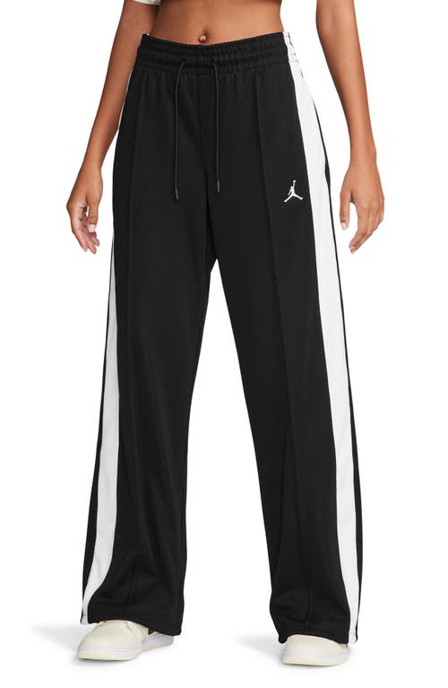 Shop Jordan Knit Track Pants In Black/white/white