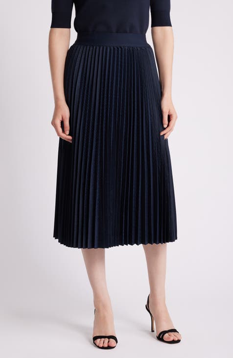 Givenchy navy pleated skirt hotsell