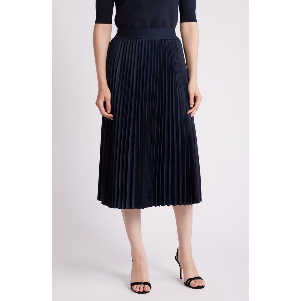 Hugo Boss Boss Vapliso Pleated Jacquard Midi Skirt