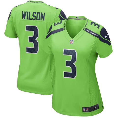 Seattle Seahawks Nike Atmosphere Jersey - Russell Wilson 3 - Grey