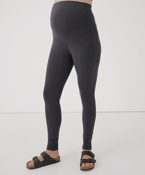 Shop Pact Maternity On The Go-to Legging Made With Organic Cotton In Storm
