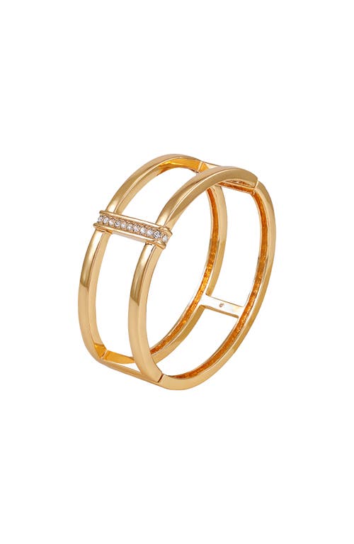 Vince Camuto Crystal Bangle Bracelet In Gold Tone