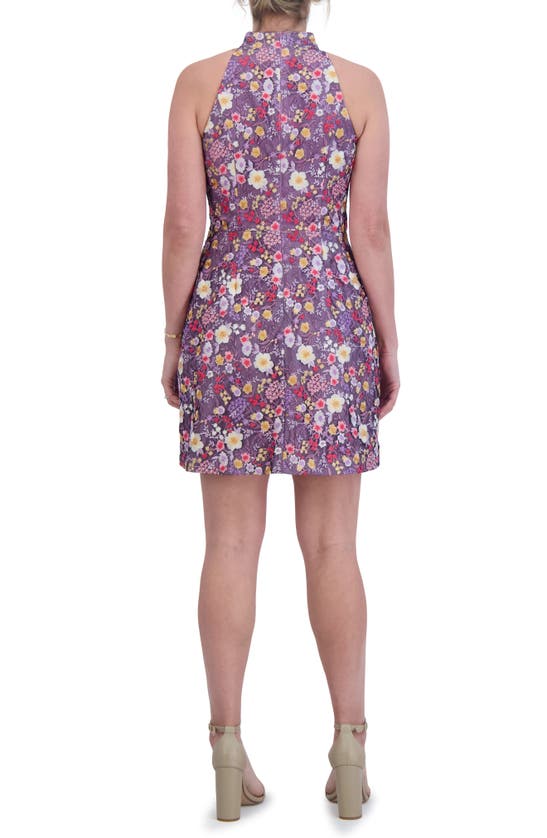 Shop Eliza J Floral Fit & Flare Dress In Lavender