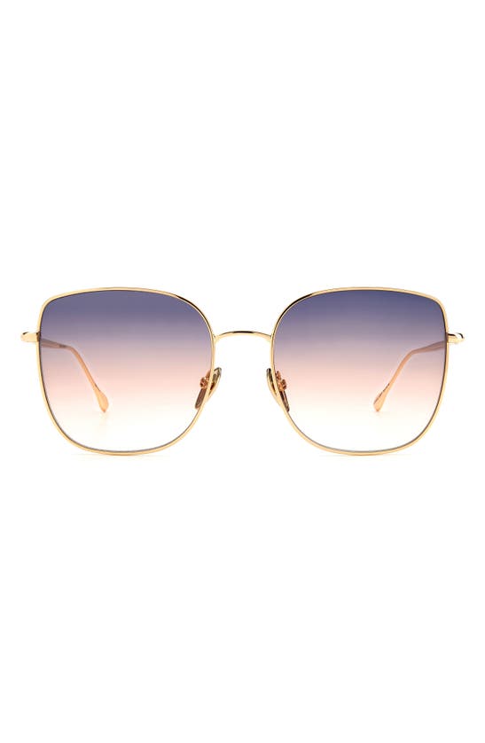 Shop Isabel Marant 58mm Gradient Square Sunglasses In Rose Gold/ Grey Shaded Pink