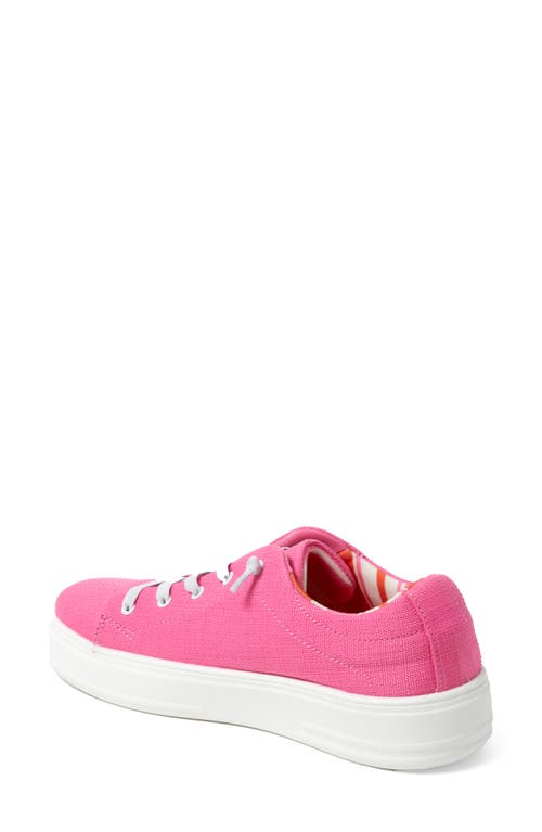 Dearfoams Mabel Woven Slip-on Sneaker In Azalea Pink