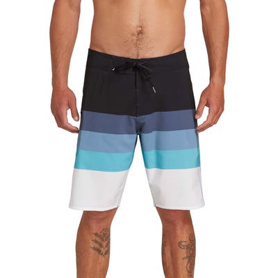 Volcom Lido Liney Stripe Board Shorts, Blue