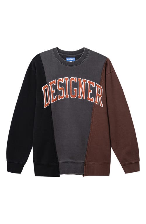 MARKET Designer Arc Three Panel Sweatshirt Black at Nordstrom,